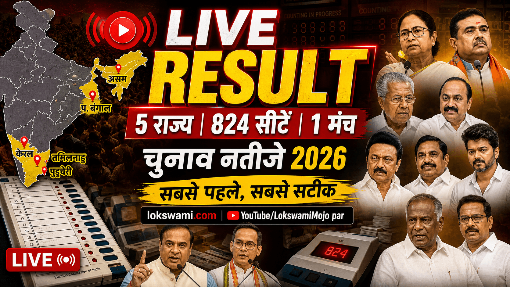 5 राज्यों के चुनाव नतीजे 4 मई को सुबह 8 बजे से — lokswami.com पर देखें LIVE
